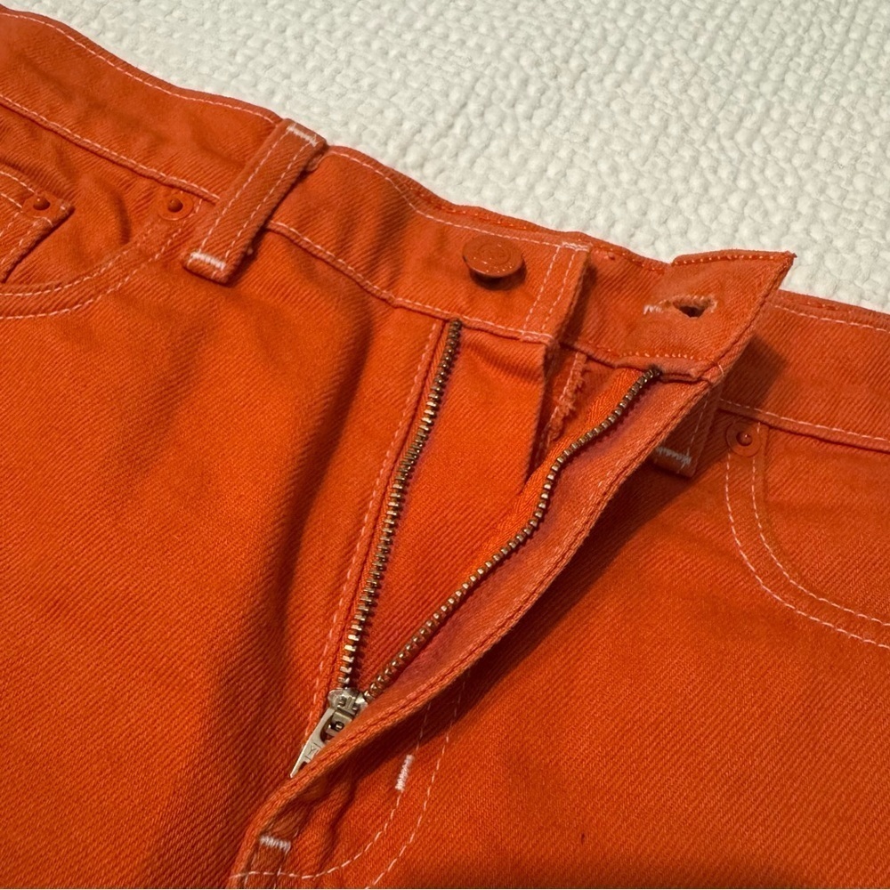 Ralph Lauren Polo Jeans Company womens denim mini skirt 8 orange vintage 90s Y2K - Picture 9 of 12